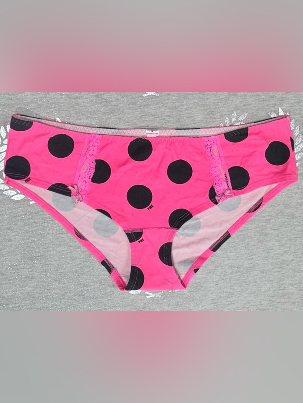 VS PINK VINTAGE LOW RISE HIPSTERS LARGE